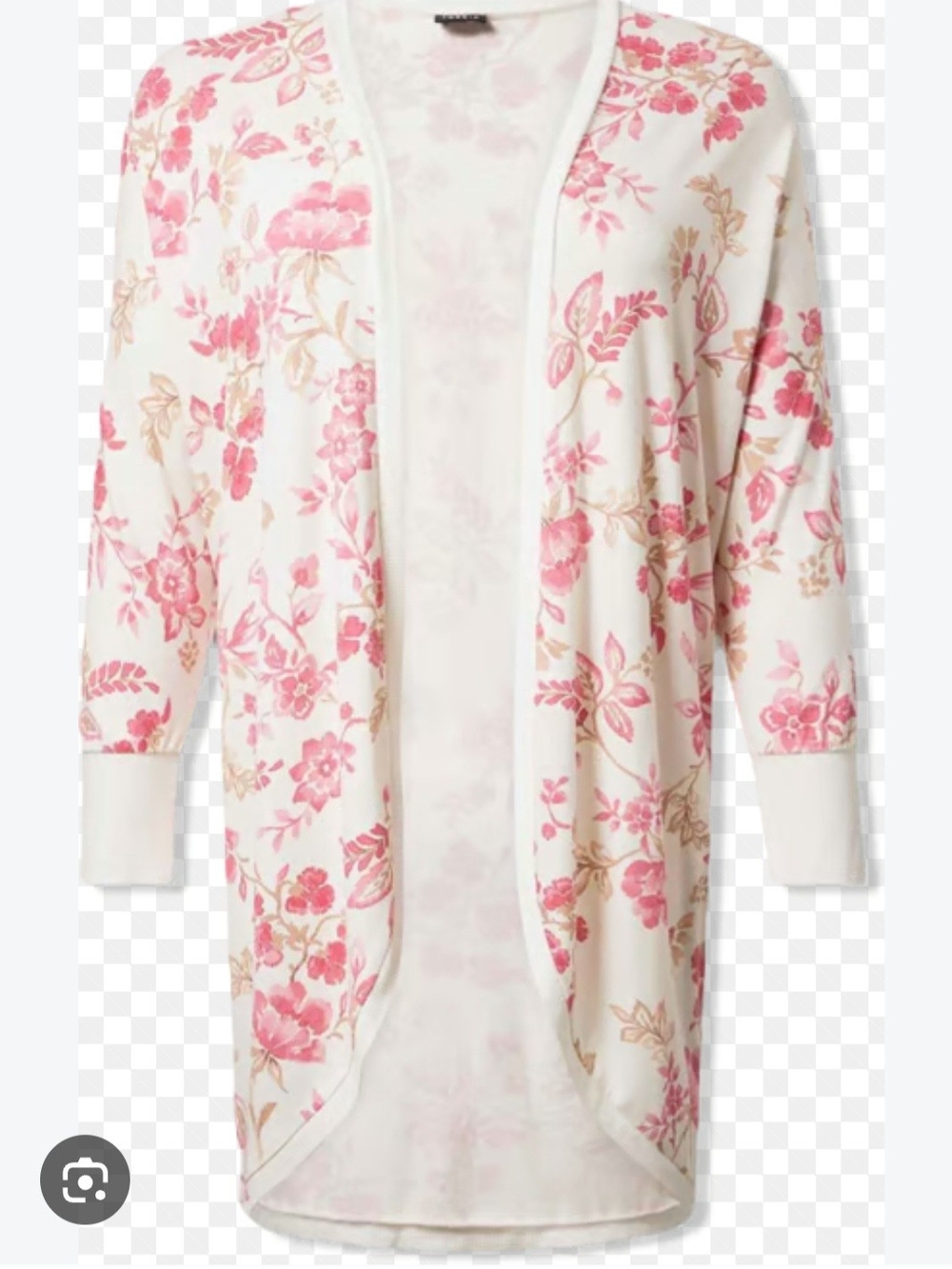 Torrid 00 Pink Floral Open-Front Cardigan